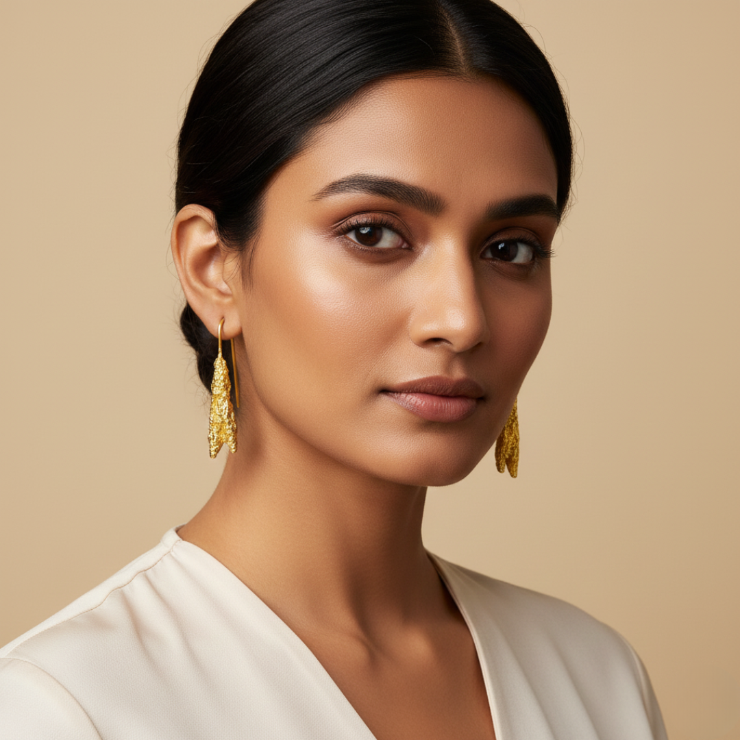 Aurelia Organic Textured Gold Earrings
